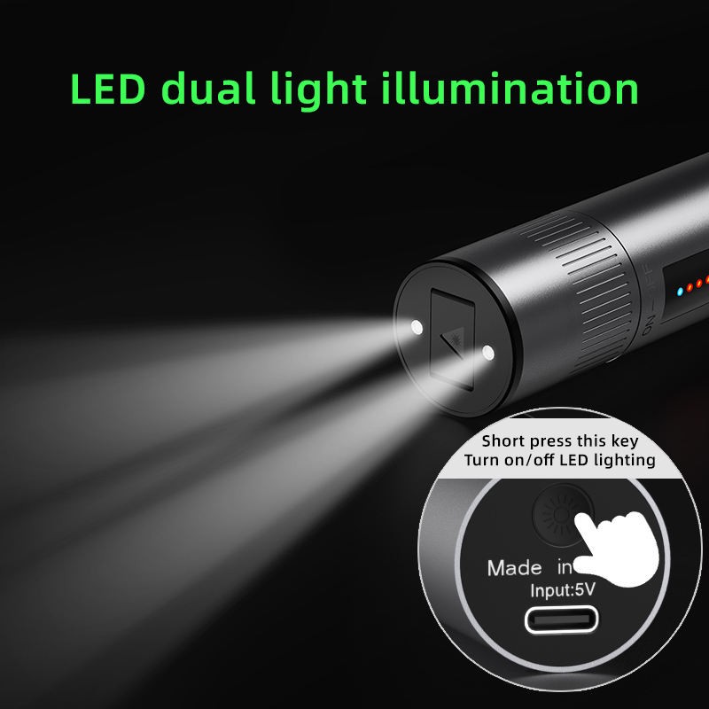 Fiber Optic Visual Fault Locator Rechargeable Green Light Pen for FTTH, FTTB