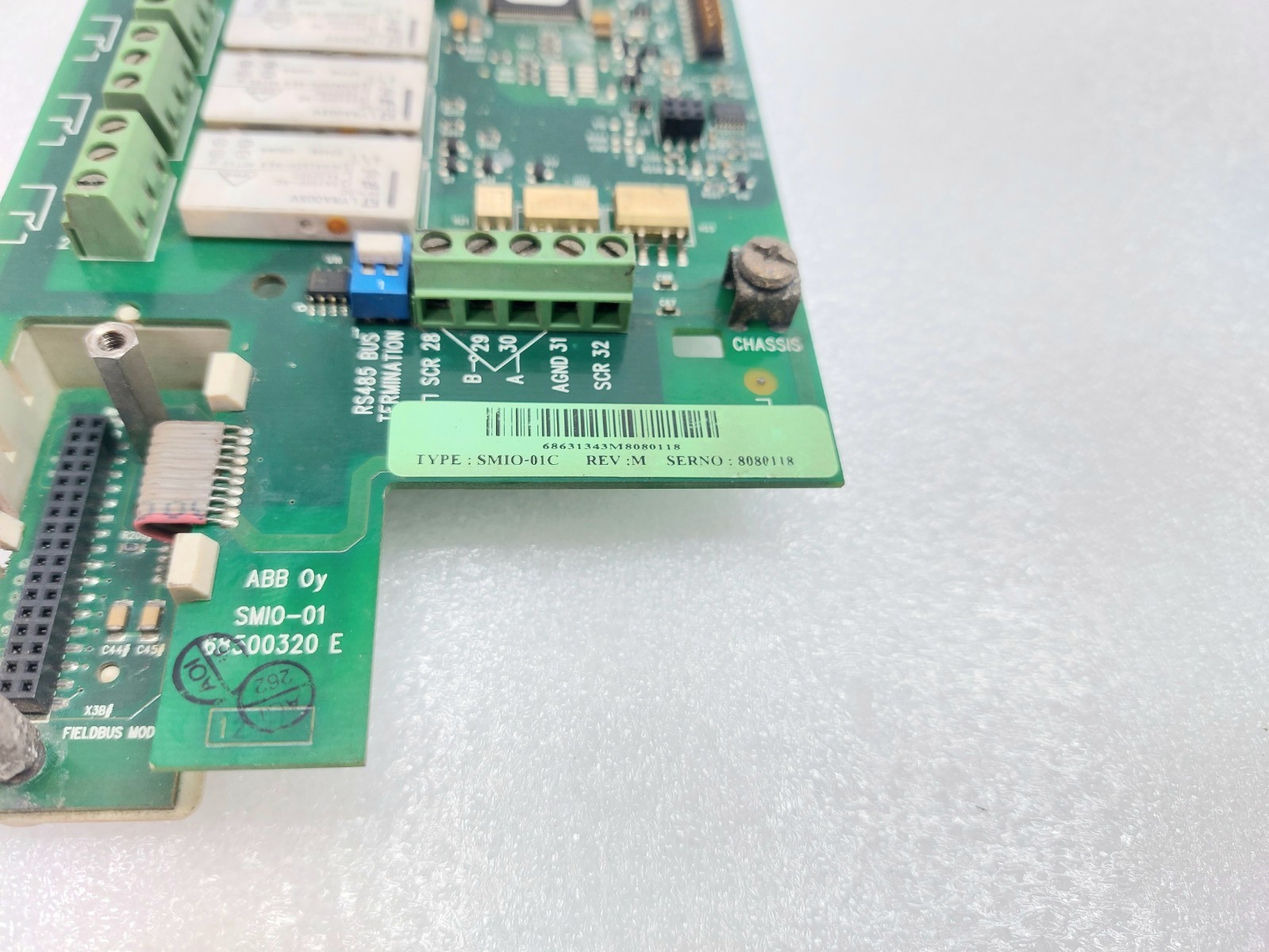 ABB smio-01c Rev: M CPU Motherboard 68500320 e