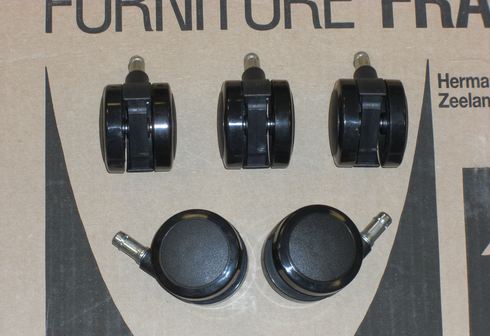 GENUINE Set 5 Herman Miller Aeron Embody Setu Celle Chair Hard Floor OEM Casters