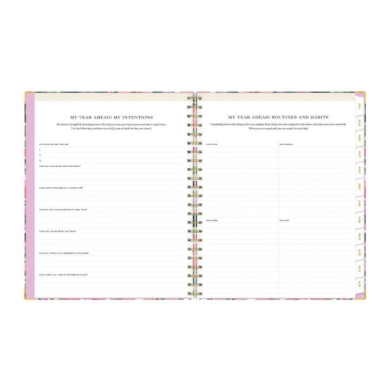 Blue Sky 8.5″x11″ 2026-2027 Weekly/Monthly Day Designer Teacher Lesson Planner