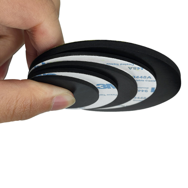 Black Round Self Adhesive Backing Silicone Rubber Non-slip flat Pads Protector