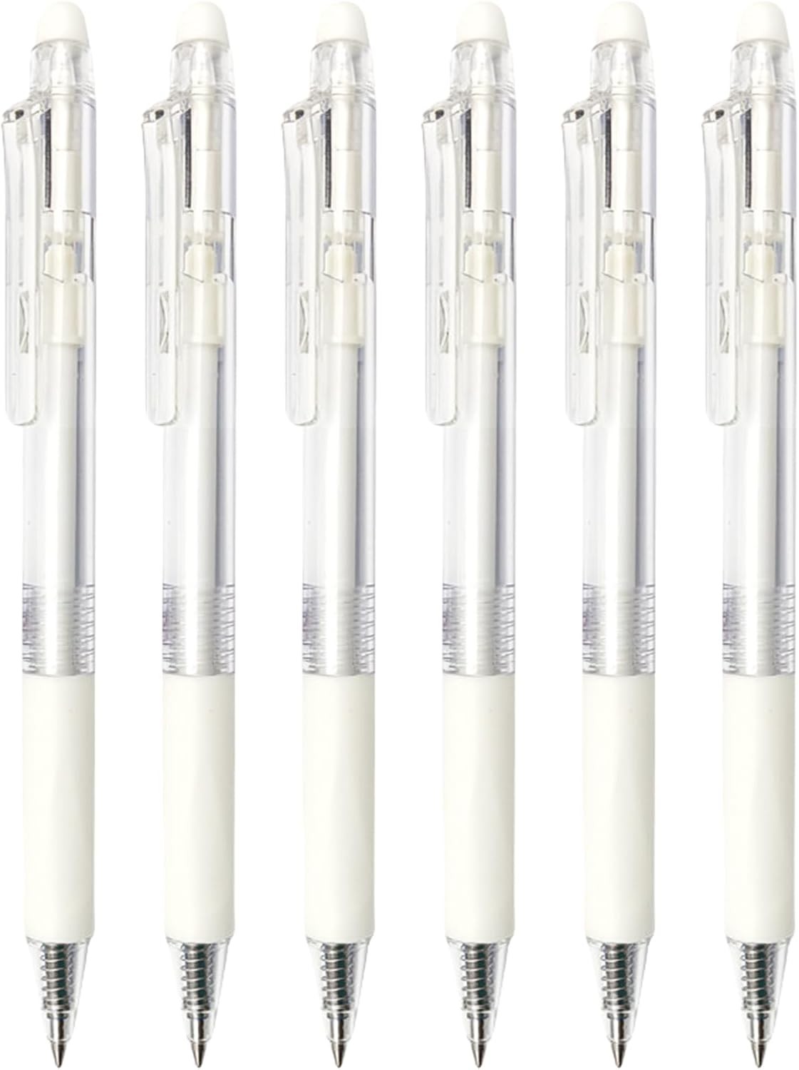 6 Pcs Erasable Gel Pens Retractable Gel Ink Pens Erasable Pen 0.5mm Fine Point