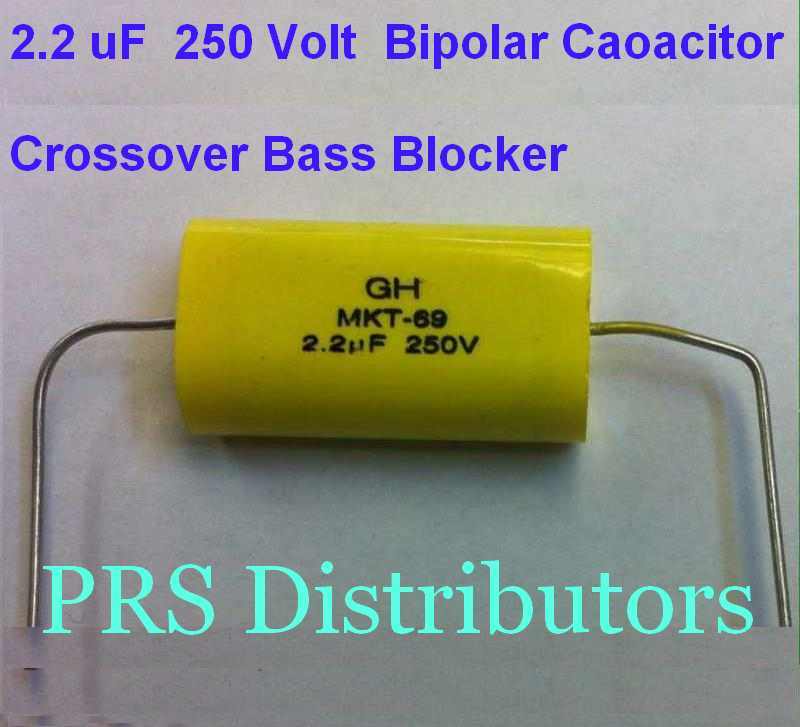 2.2mF 250V BIPOLAR CAPACITOR BASS BLOCKER SPEAKER TWEETER CROSSOVER 2.2uF 2.2 uF