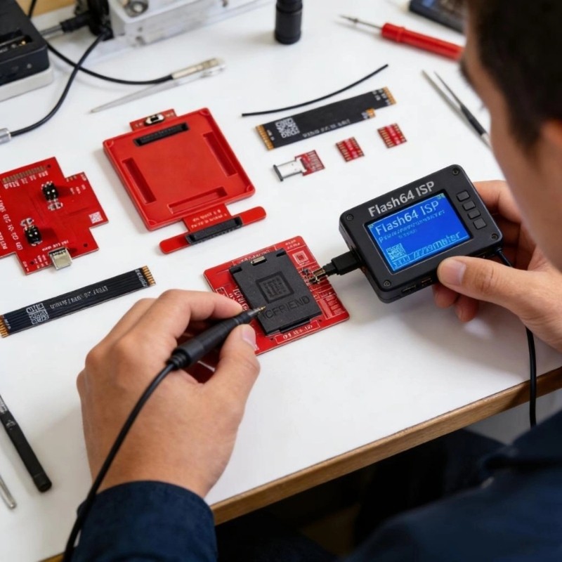ISP Adapter Programmer Tool for Flash64 Ensuring User Safety Mechanisms