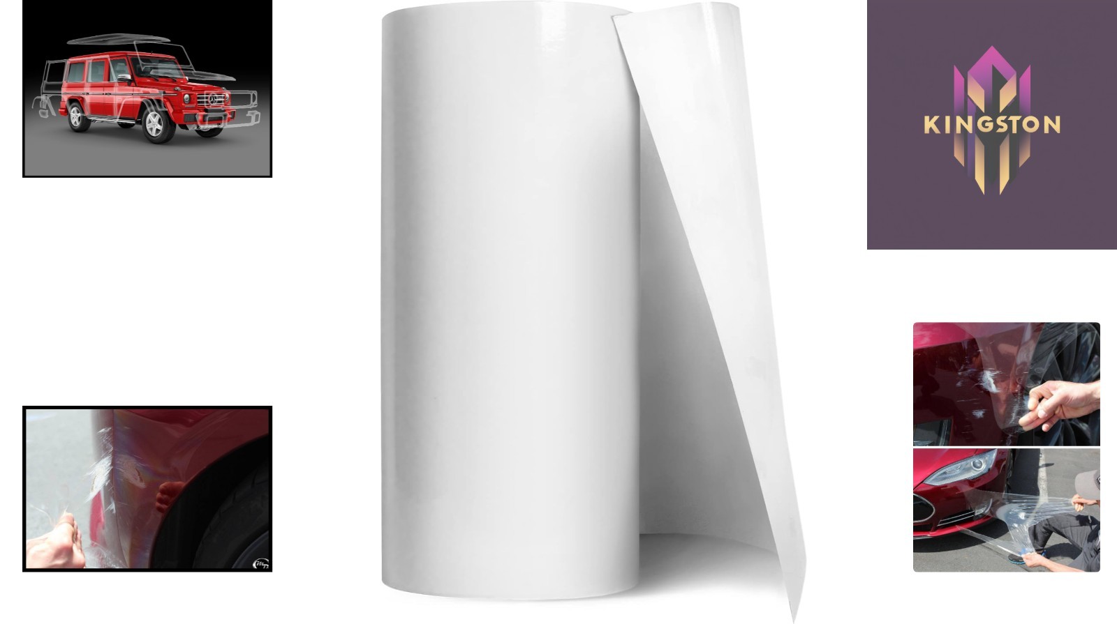 Scratch Resistant Clear Vinyl Wrap, 12″ x 60″, Ideal for Car Paint Protection