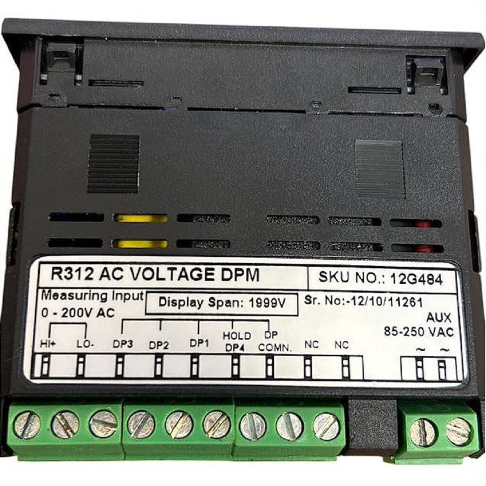 Value Collection 12G484 1999 Display Span 200V LCD Digital Panel Meter –