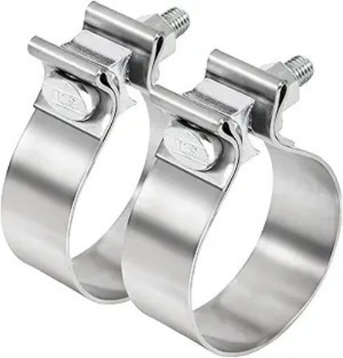 3.5 inch Exhaust Clamp, 3 1/2 Exhaust Clamp Stai Color: 3.5 Exhaust Clamp 2pcs