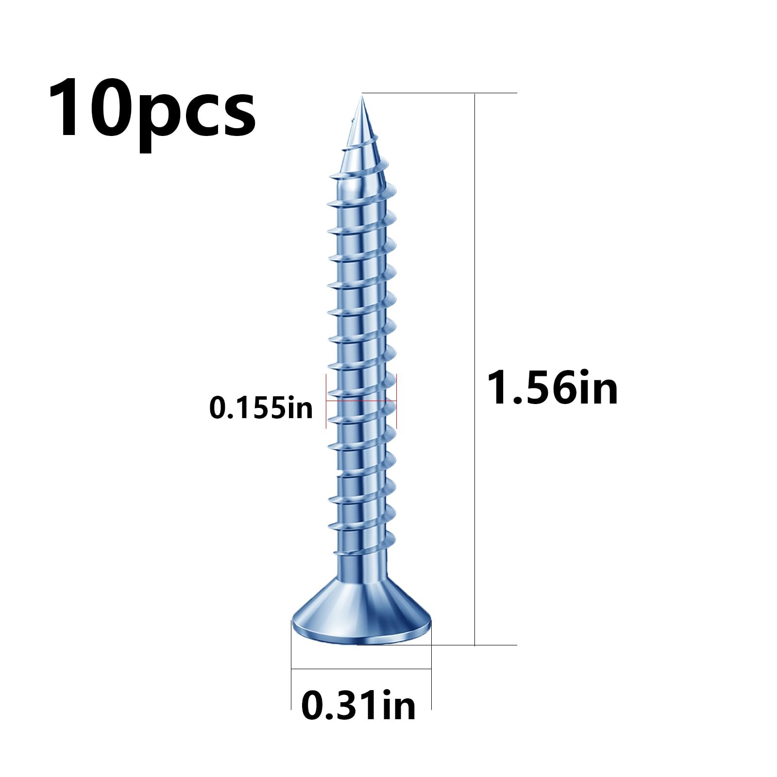 Wensilon (274 pcs) Plastic Drywall Wall Anchors Kit with Screws， Concrete