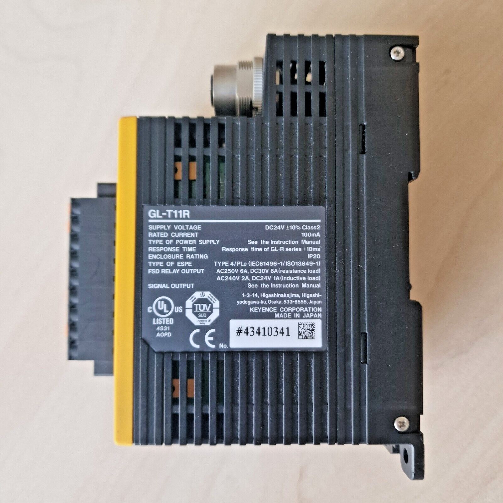 Keyence GL-T11R (247T11R) dedicated safety relay for GL-R Safety Light Curtain