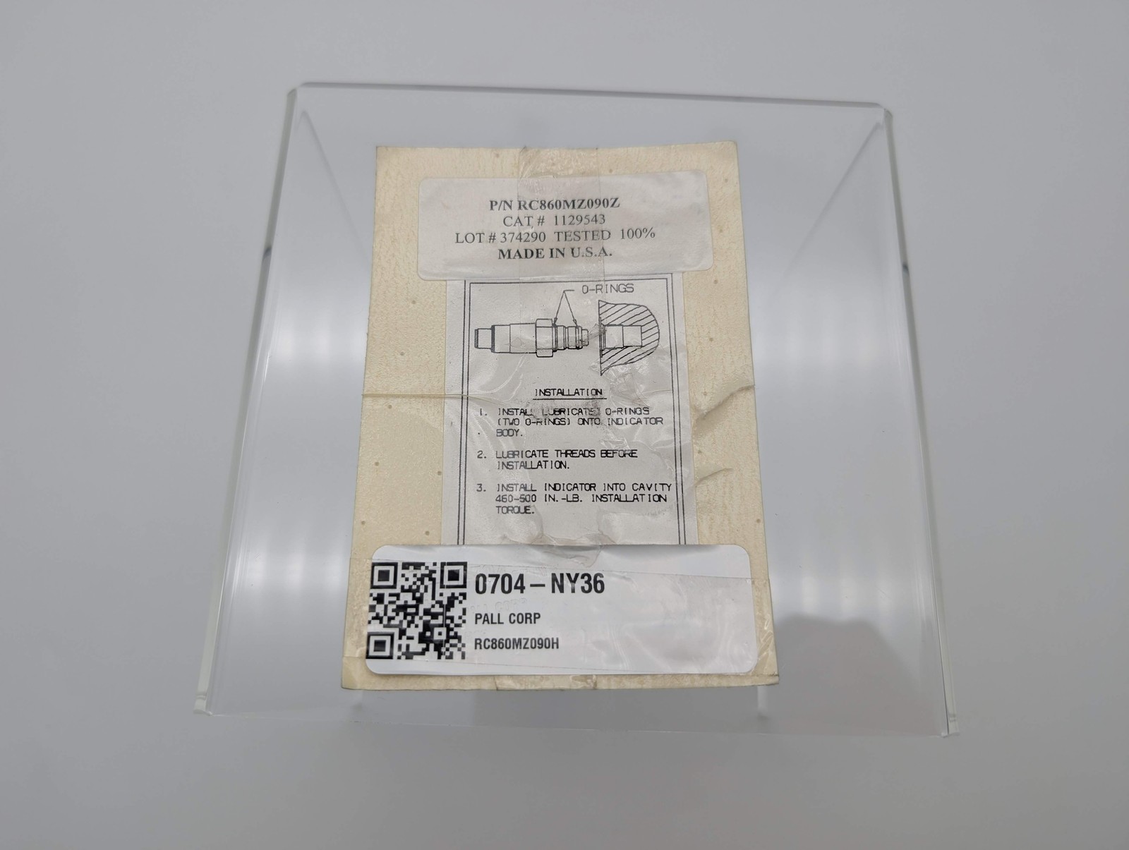 Pall Deltadyne RC860MZ090Z Differential Visual Indicator Type D