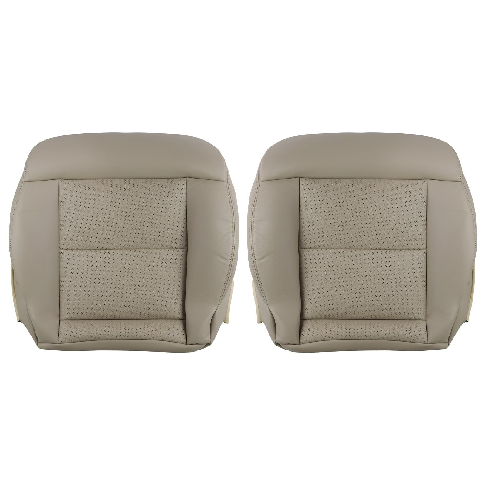 Tan Microfiber Leather Front Bottom Seat Covers Mercedes E200E250E300E350 14-16