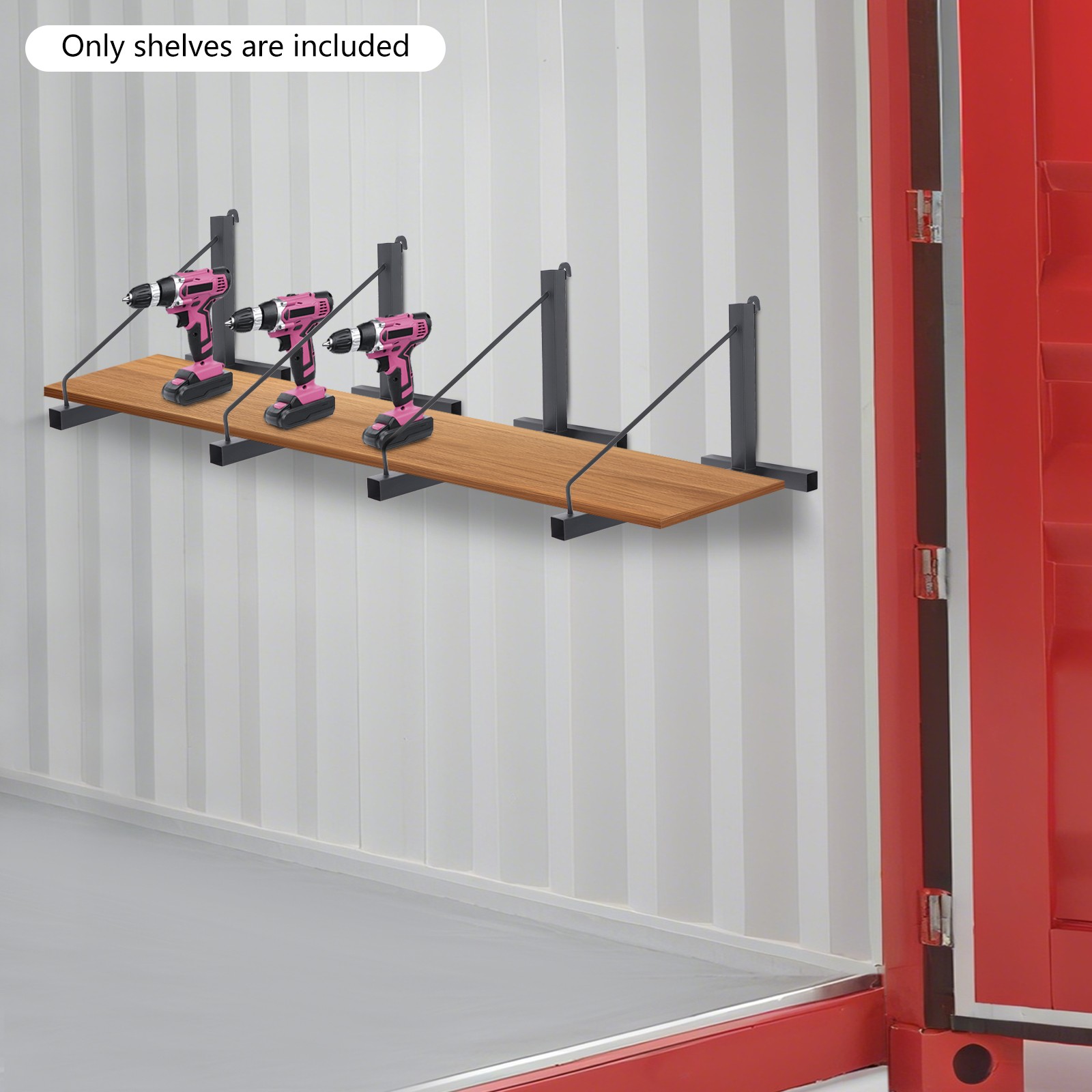 4x Container Shelf Bracket Shipping Container Bracket Triangular 249.48kg/550lbs