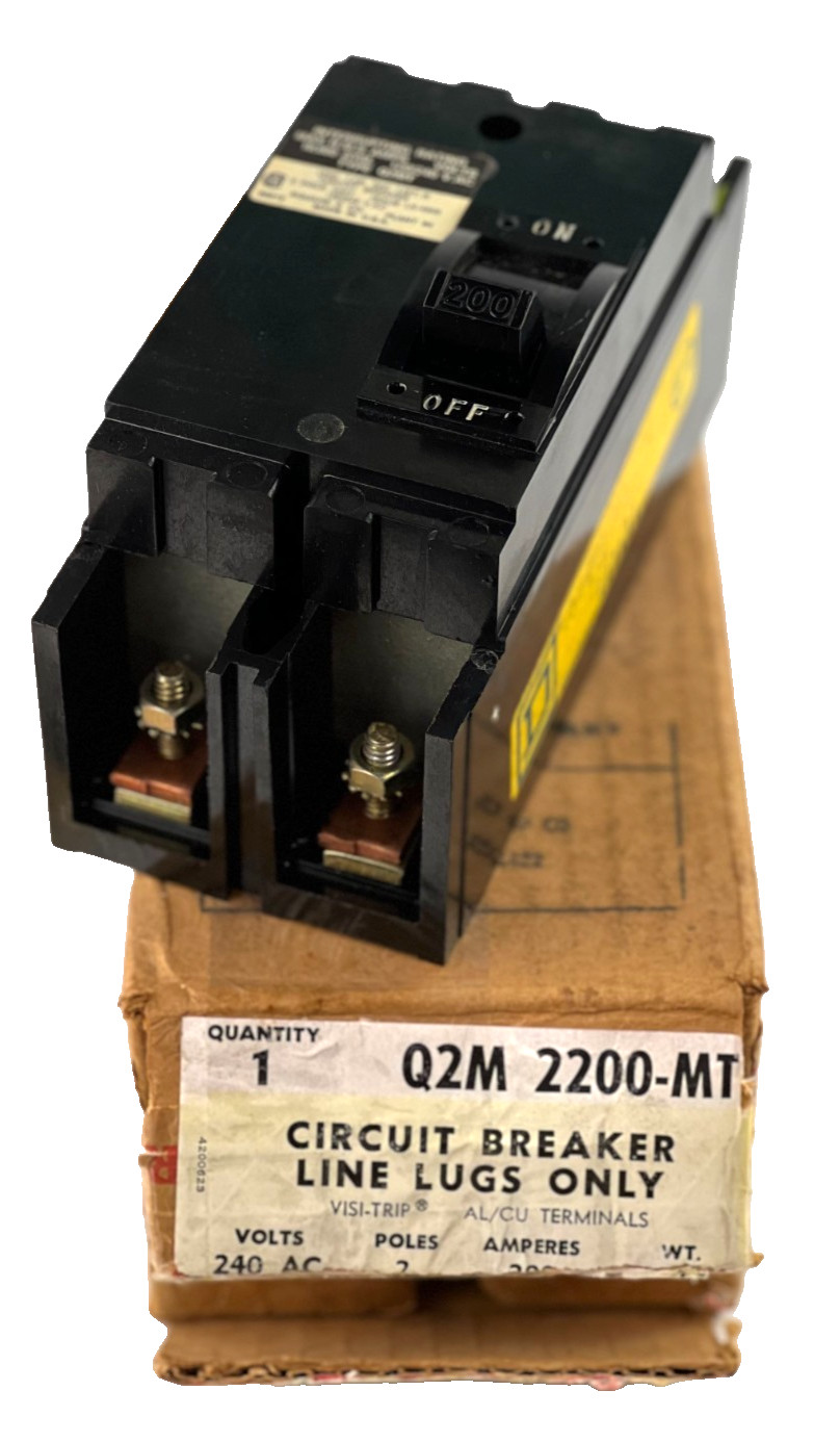Square D Q2M2200MT 200 Amp 2 Pole Circuit Breaker Type Q2MT 240V 2P 200A — NICE