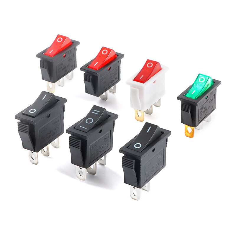 Power Rocker Switch KCD3 2/3Pin 2/3 Positions With Light Waterproof Cap 16/20A