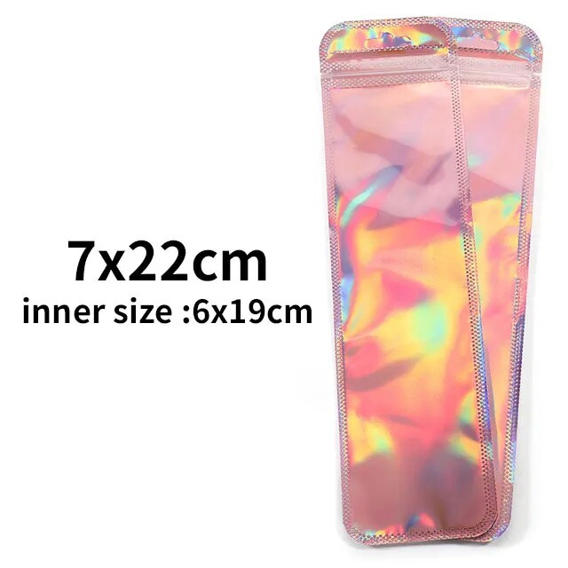 50pcs Laser Printed Bags Transparent Self-Sealing Bag Jewelry Beads Storage bags