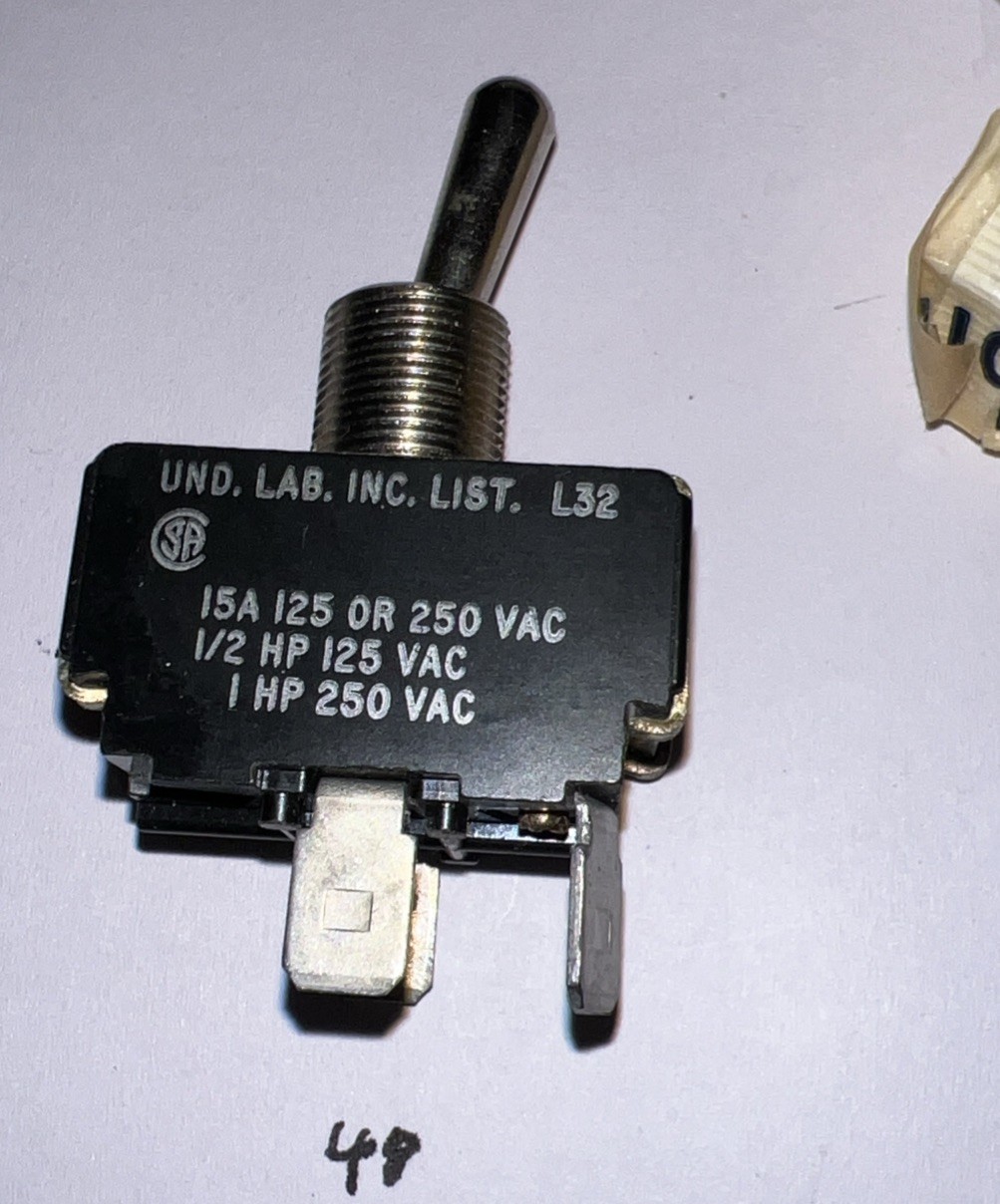 HONEYWELL 12TS95-2 Toggle OFF ON DPST 15 A 125 VAC/250 VAC NEW in SEALED PACKAGE