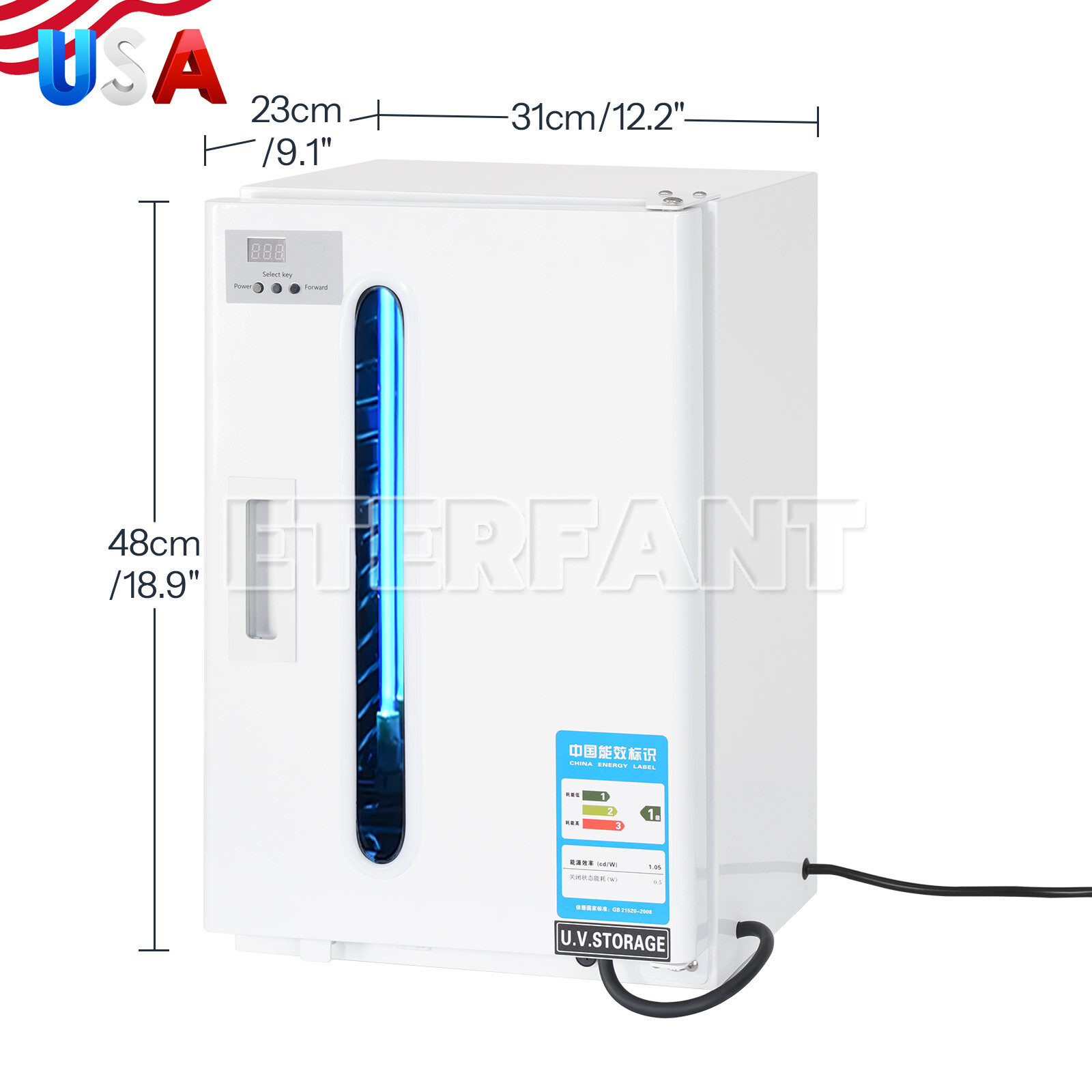 ETERFANT 24L Dental Autoclave Steam Sterilizer/27L Surgical UV Sterilizer+Trays