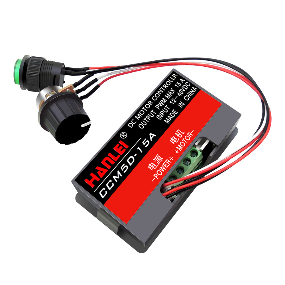 12V 24V 36V Large Power PWM DC Brush Motor Speed Controller Dimmer MAX 15A