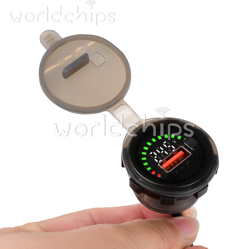 DC 7-30V Waterproof Digital Voltage Battery Capacity Level Indicator Voltmeter