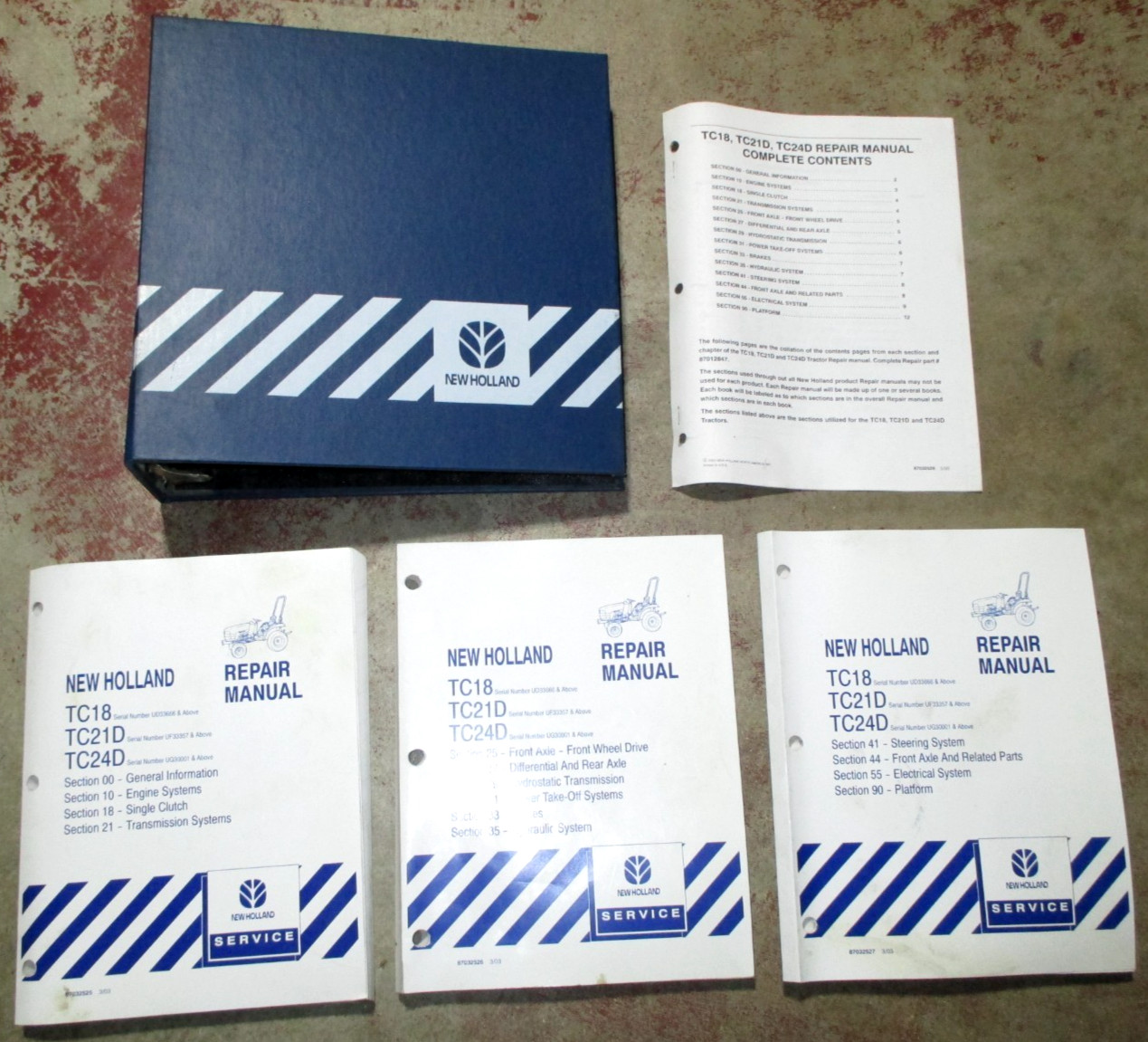 New Holland TC18 TC21D TC24D Tractor Service Shop Repair Manual 3-03 ORIGINAL!