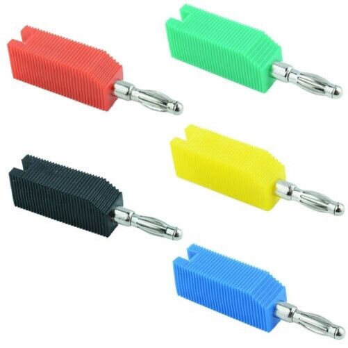Red Black Blue Green Yellow 4mm Stackable Banana plug Test Connector