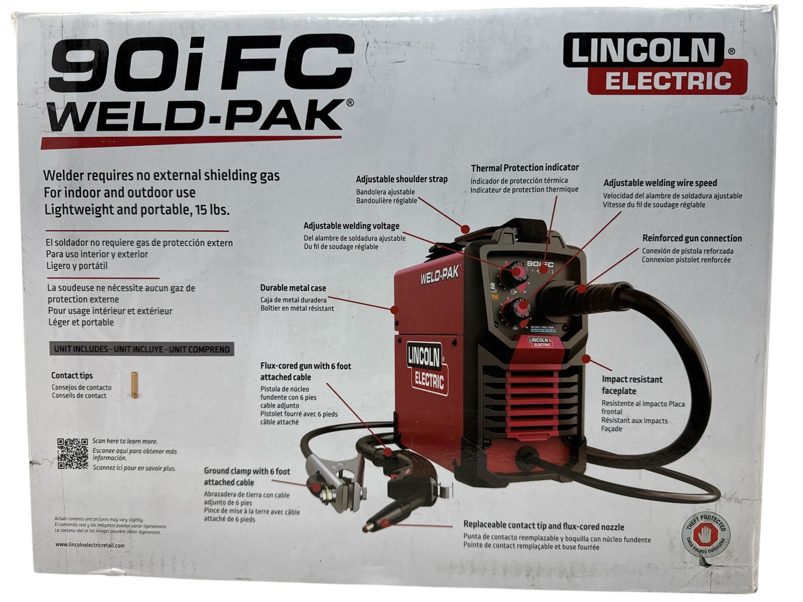 Lincoln Electric 90i FC WELD-PAK Flux Cored Wire Feed Welder K5255-1 Light Used