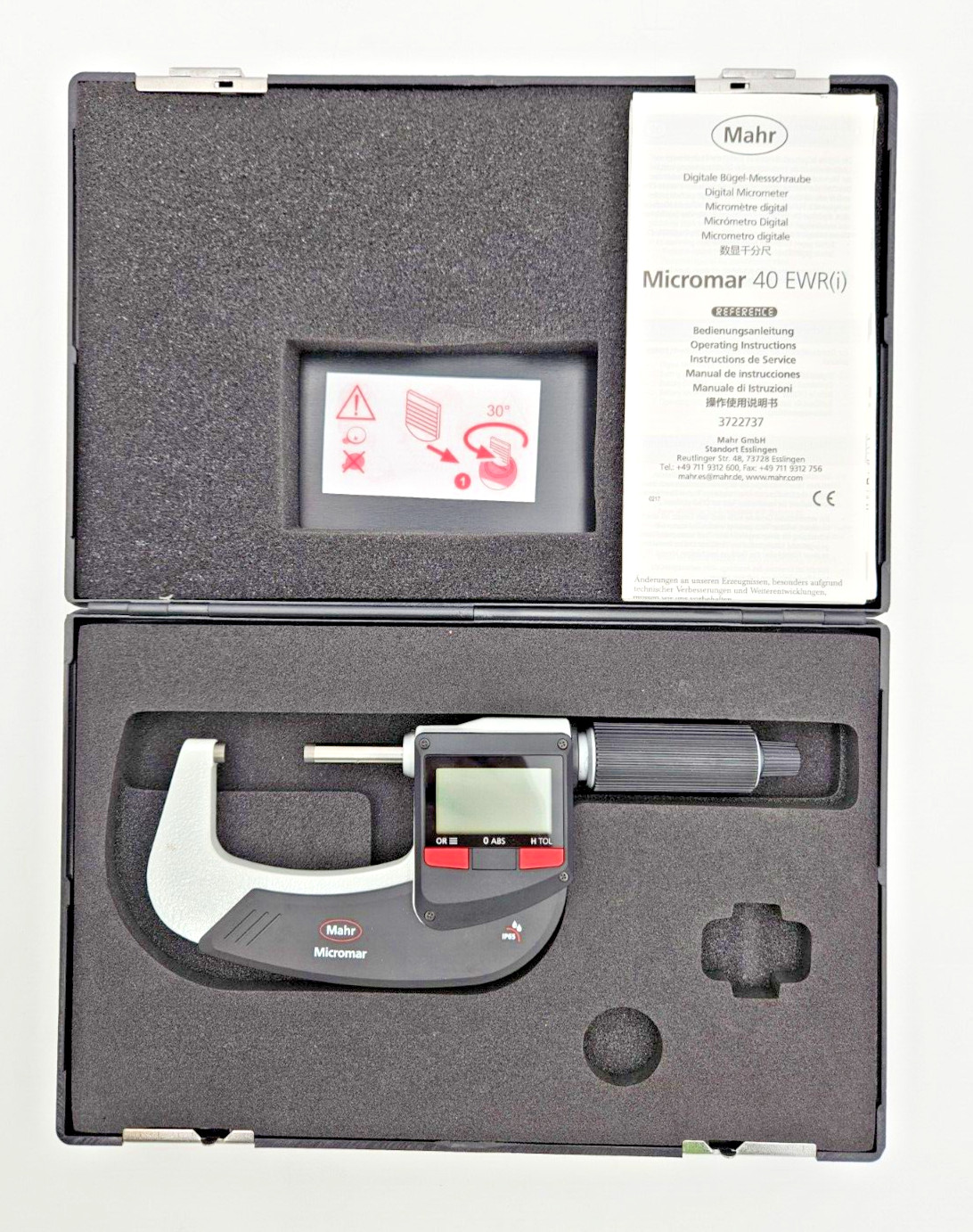 Mahr Micromar 40 EWRi 1″-2″ Digital Micrometer Art. No. 4157101