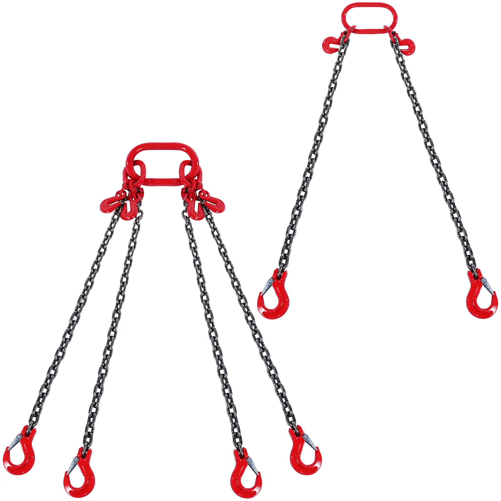 VEVOR Chain Sling 5/16″,3/8″,1/4″ G80 Lifting Chain 5′,10′ w/ Grab Hooks
