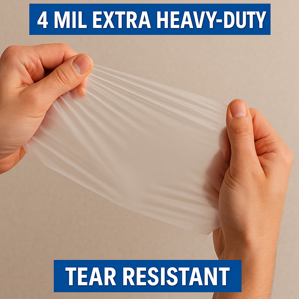 1/6 Clear Reusable T-Shirt Bags 3 Mil Extra Heavy Duty 11.5×6.5×21 Bulk Qty