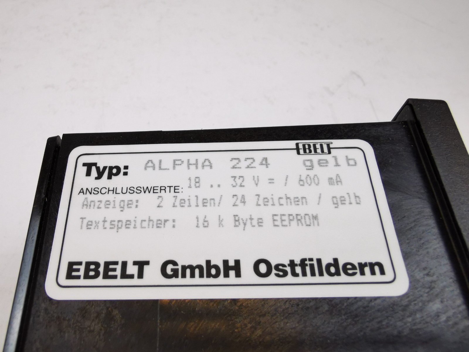 Ebelt Alpha 224 A Yellow Display