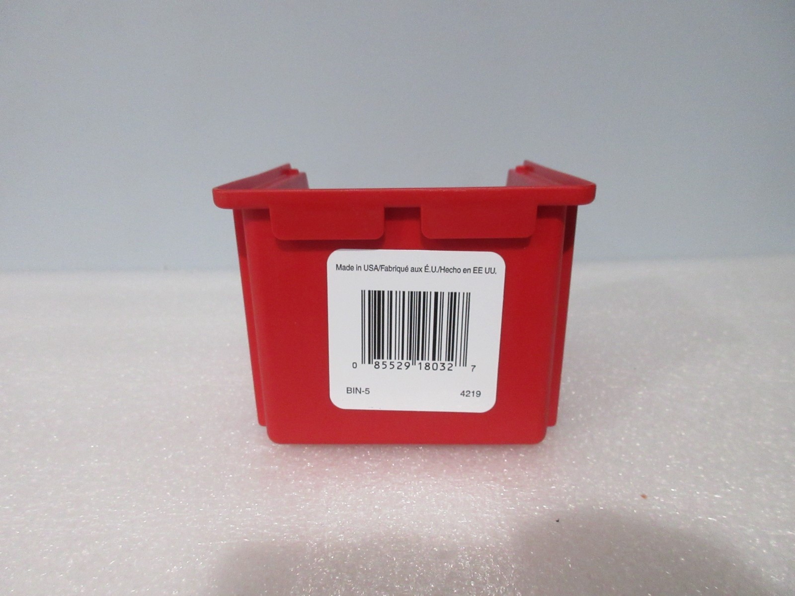 3 pack (3 pieces) Storage Bins Red Plastic Small Parts Container Stack