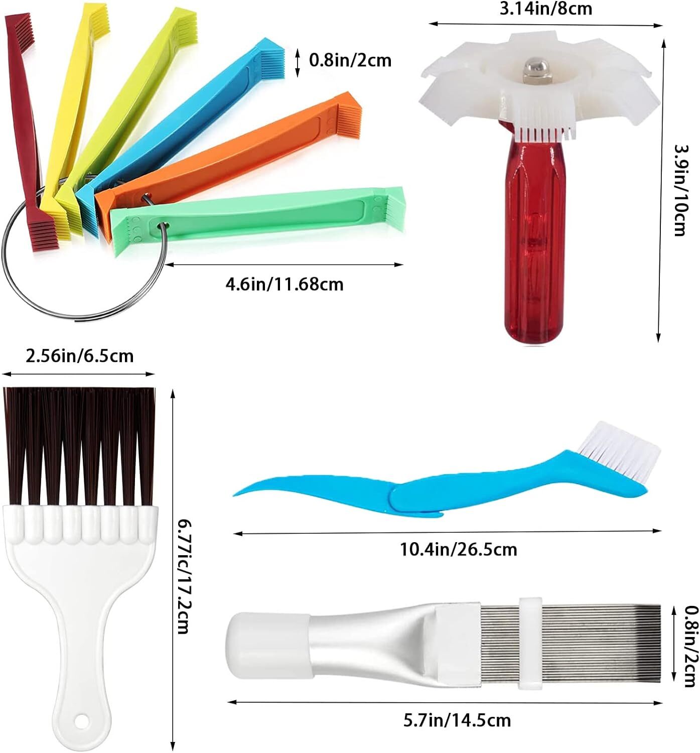 7X Air Conditioner Fin Cleaner Set Comb Condenser Straightener Repair Clean Tool