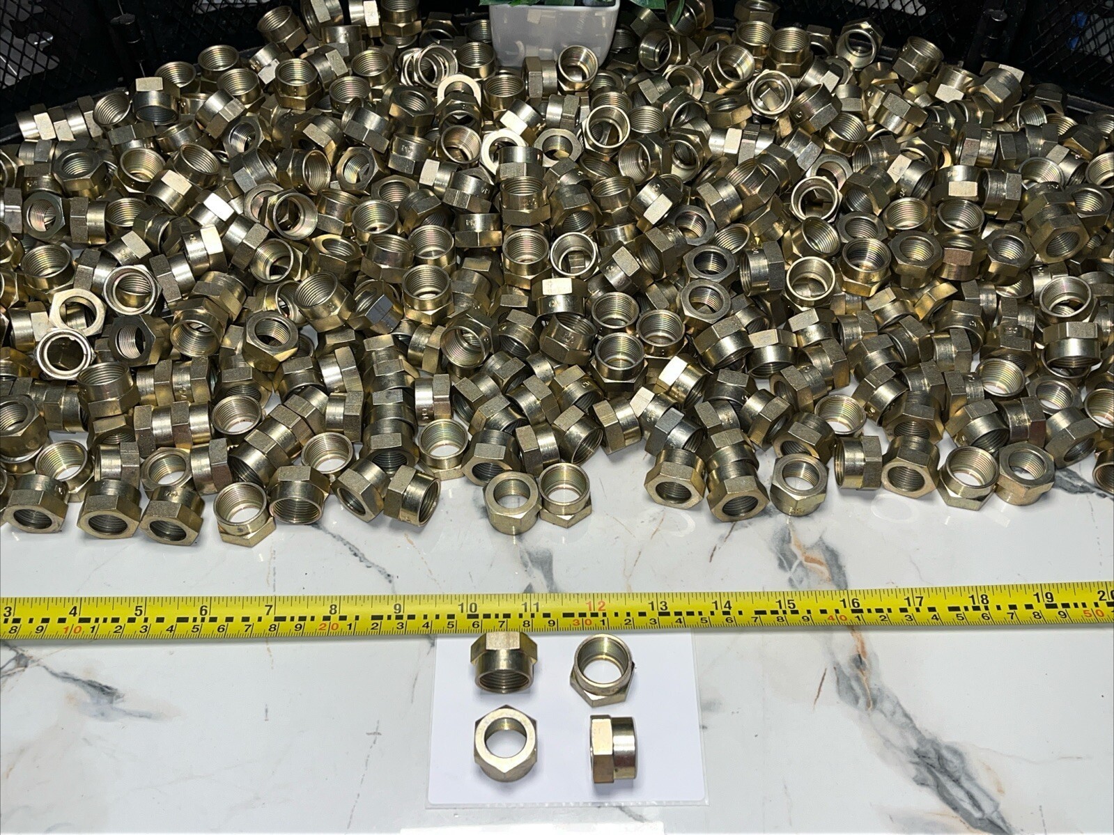 660 QTY! BULK- 5/8” Brass Regulator Packing Nut Boiler Oxygen Female Sight Glass