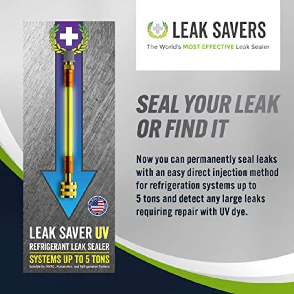 Leak Saver Direct Inject UV Leak Sealer Up to 5T Seal Fast and Easy