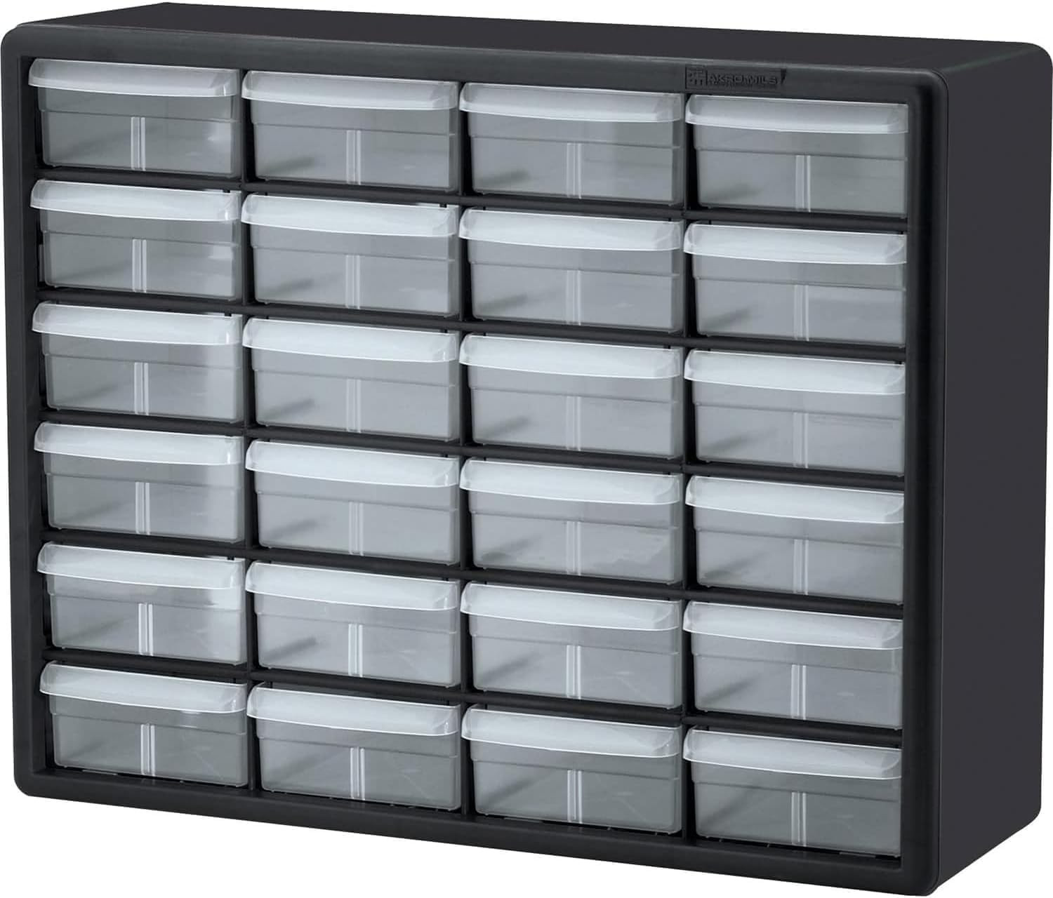 Akro-Mils 24-Drawer Plastic Drawer Storage Cabinet for Garage Organization, Bead