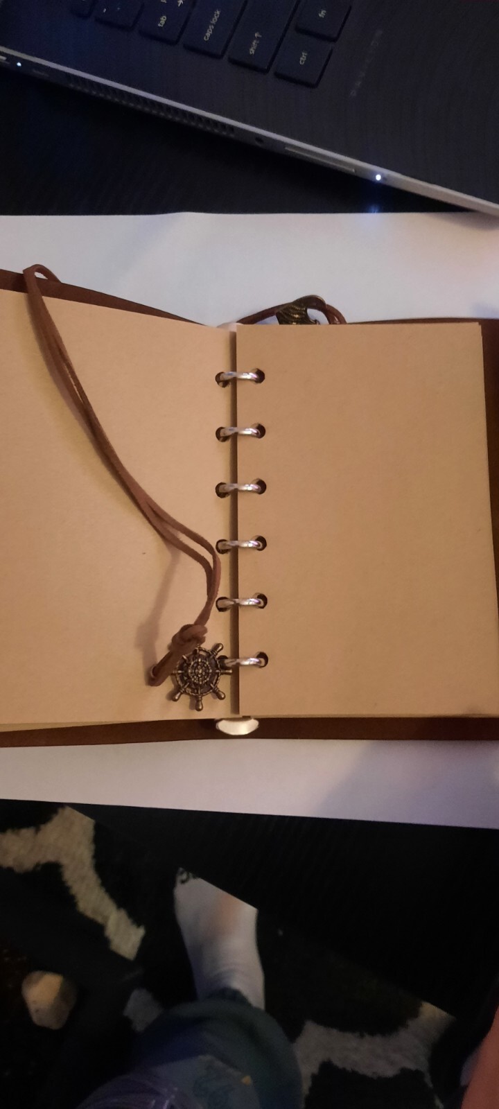 Mental Health, Leather Writing Journal, spiral Refillable Diary