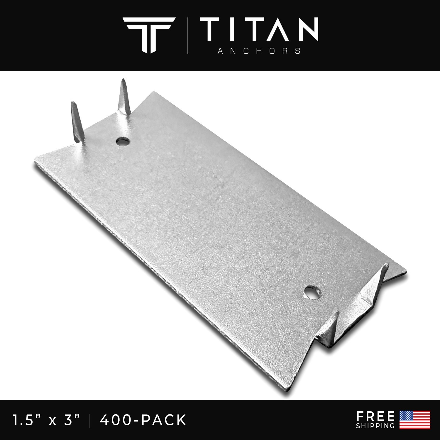 400-Pack Heavy-Duty 1.5-inch x 3-inch Steel Nail Plates for Wood Studs