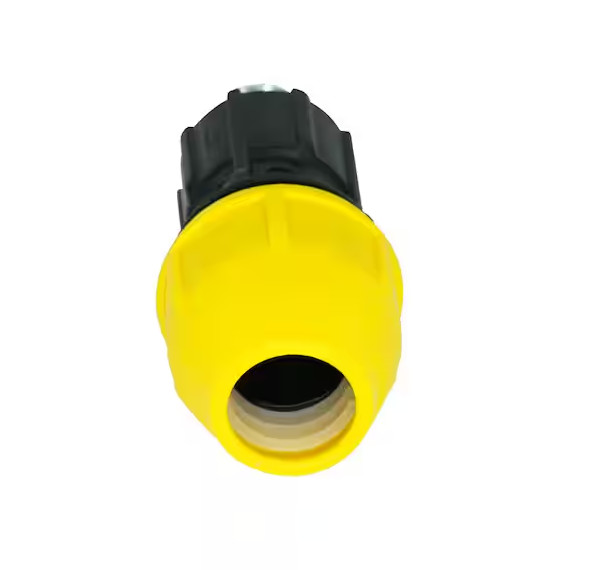 1/2 In. Polyproylene Underground Yellow Poly Gas Pipe Conversion Fitting | (NEW)