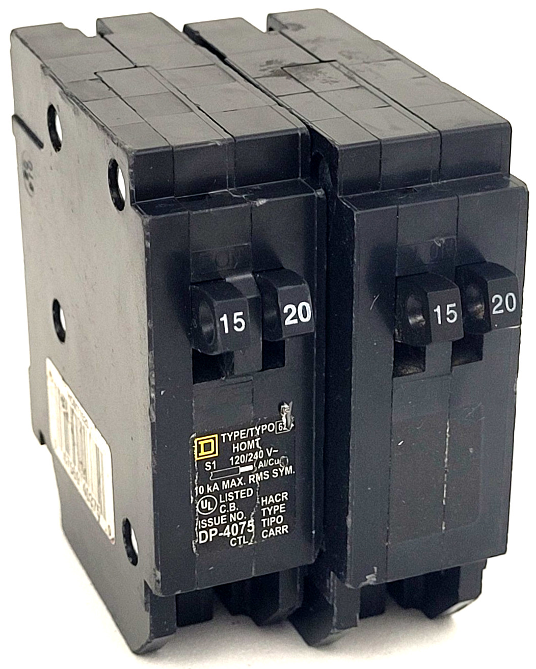 Lot of 2 – HOMT1520 Square D 15 / 20 Amp Tandem Circuit Breaker -Next Day Option