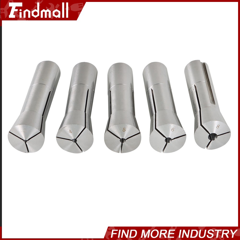 Findmall 10PCS R8 Round Spring Collet 3, 4, 5, 6, 8, 10, 12, 14, 18 and 20mm Set