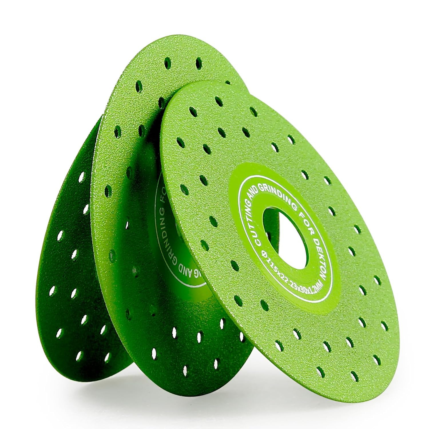 LOZLIN 3 PCS 115MM Vacuum Brazed Ultra-Thin Multi-Pore Flat Abrasive Sheet Disc
