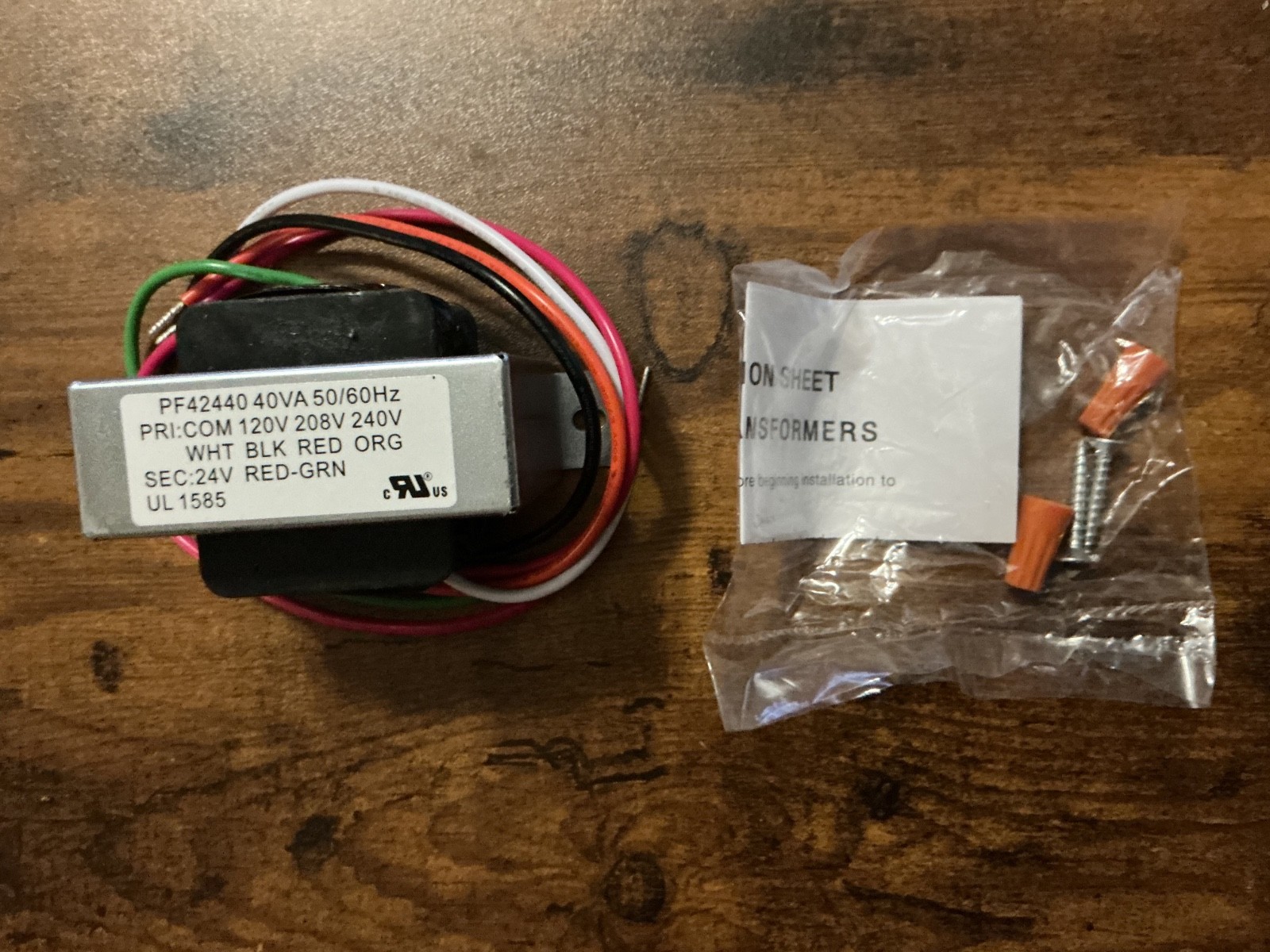 PACKARD PF42440 TRANSFORMER 40VA 120/208/240V TO 24V HVAC CONTROL TRANSFORMER