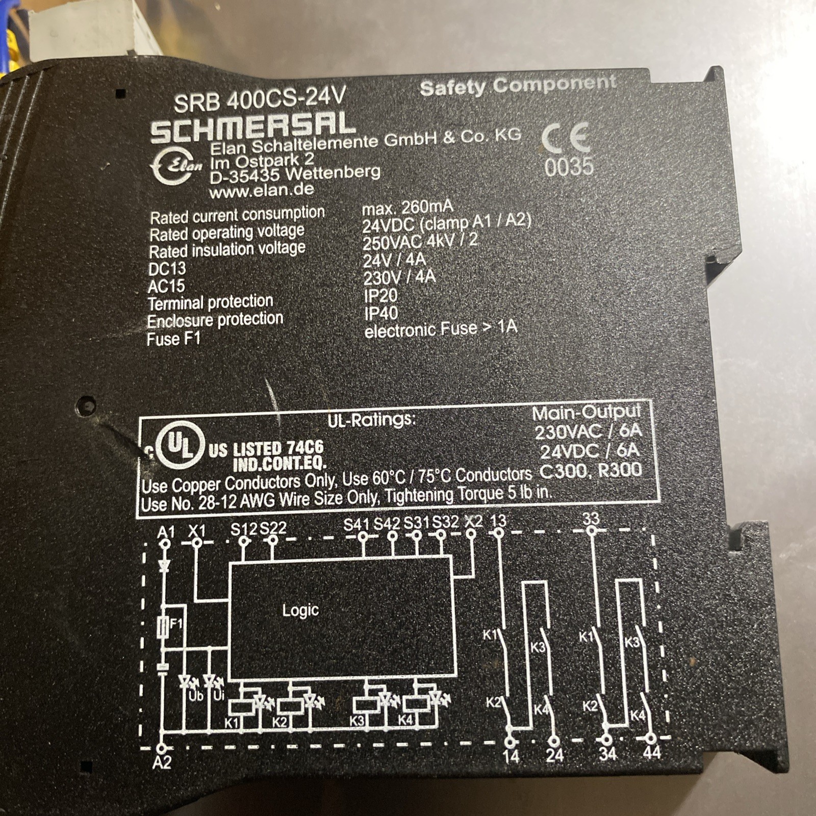 1pcs Used SCHMERSRL SRB400CS-24V