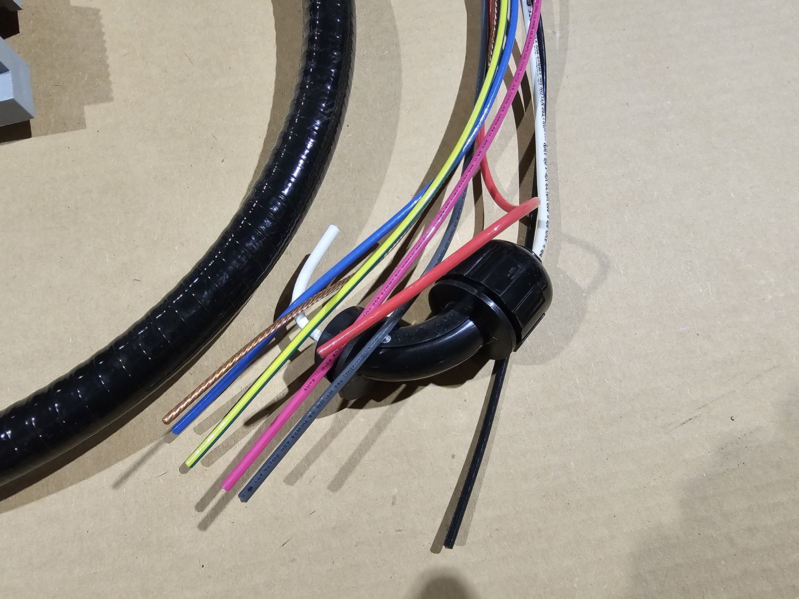 Steelcase TS76BPX Office Furniture Power Whip Wiring Harness Cable 3+1 20A 120V