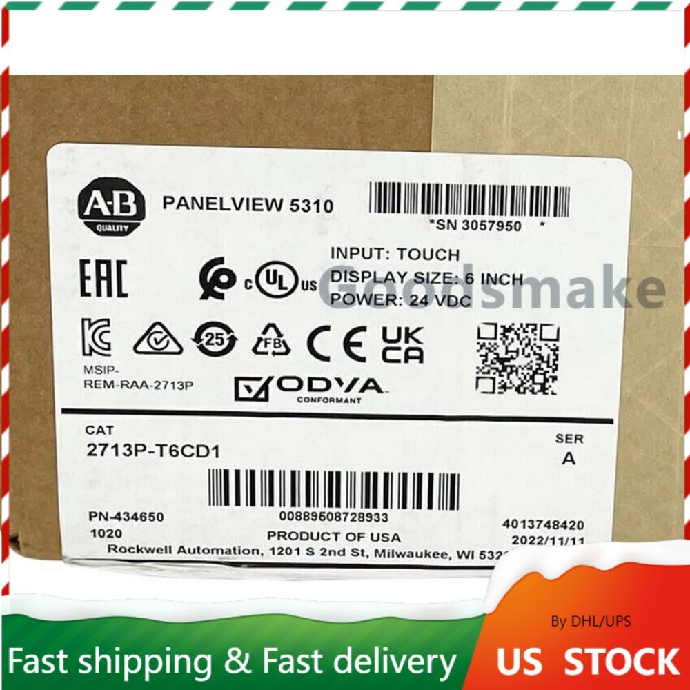 NEW Allen Bradley 2713P-T6CD1 Panelview 5310 6” Graphic Terminal US Free Tax