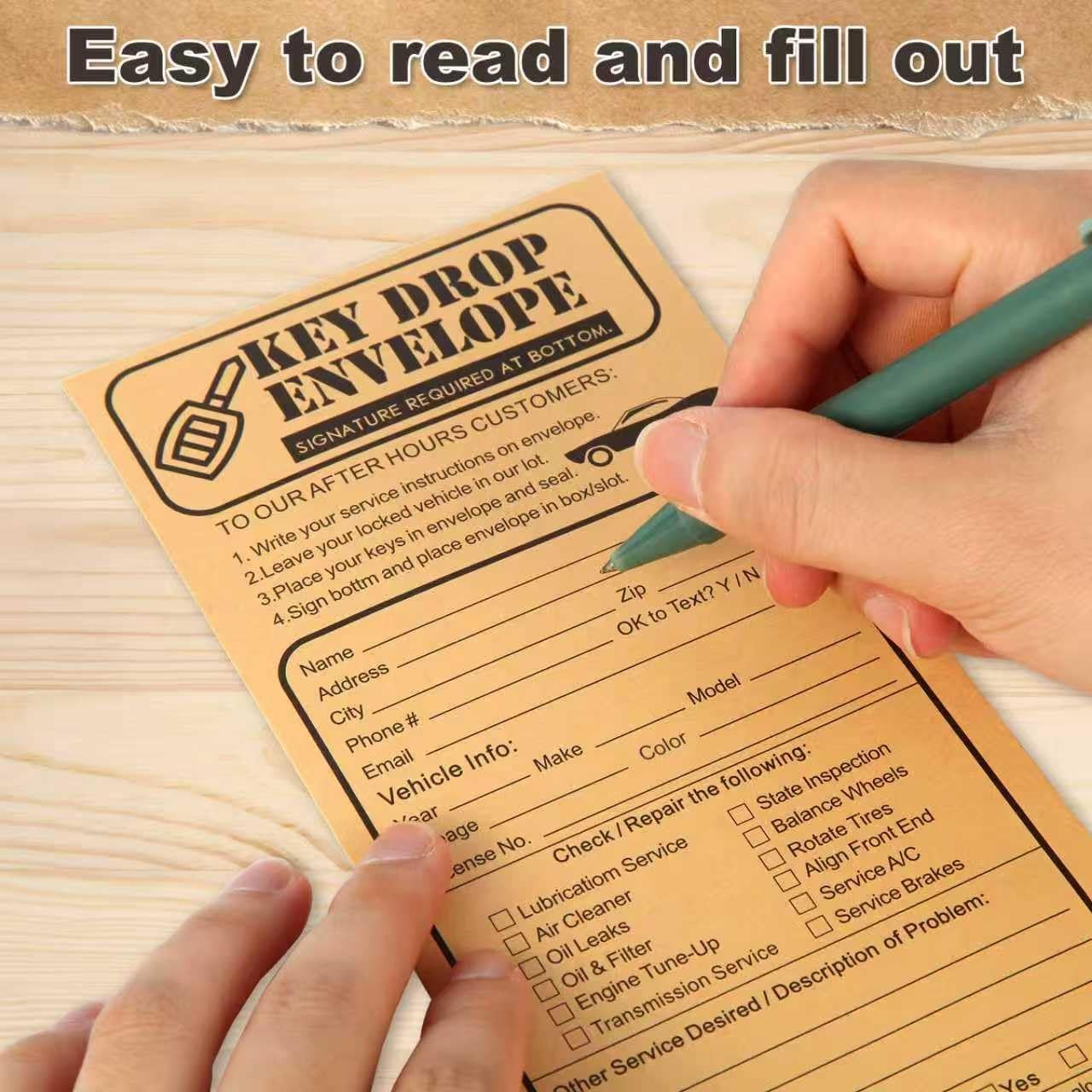 100 PCS Heavyweight Key Transfer Envelopes Secure Adhesive Mailers 4.125×9.5 In