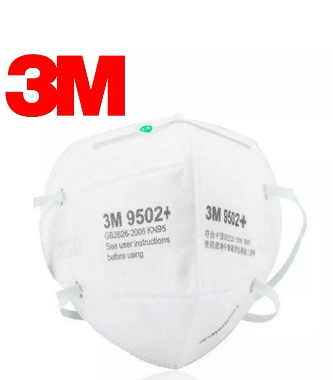 50/pack – 3M KN95 Masks – 9502+ Particulate Respirator – EXP 7/2025
