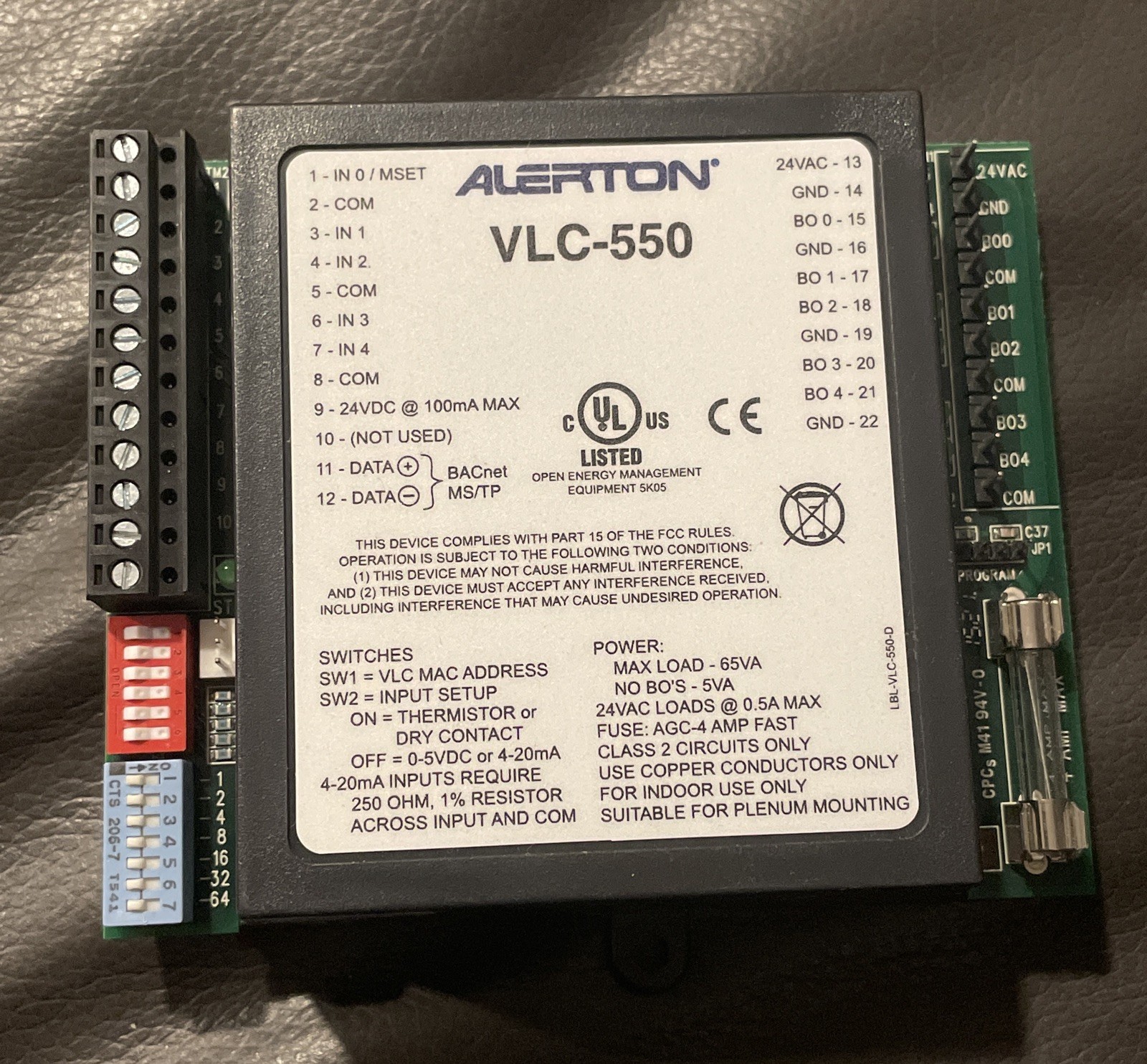 NEW Open Box ALERTON VLC-550 Input Monitoring Controller HVAC System Honeywell