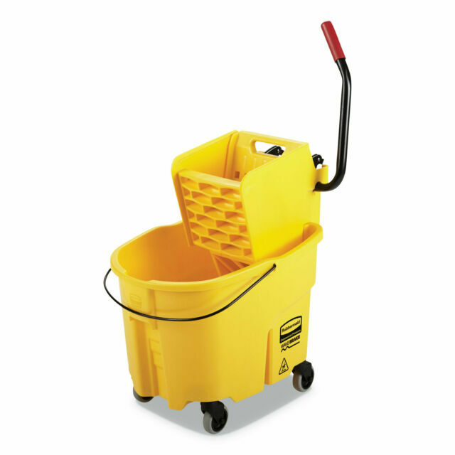 Rubbermaid Commercial Products Wavebrake 35Qt Side Press Bucket and Wringer -…