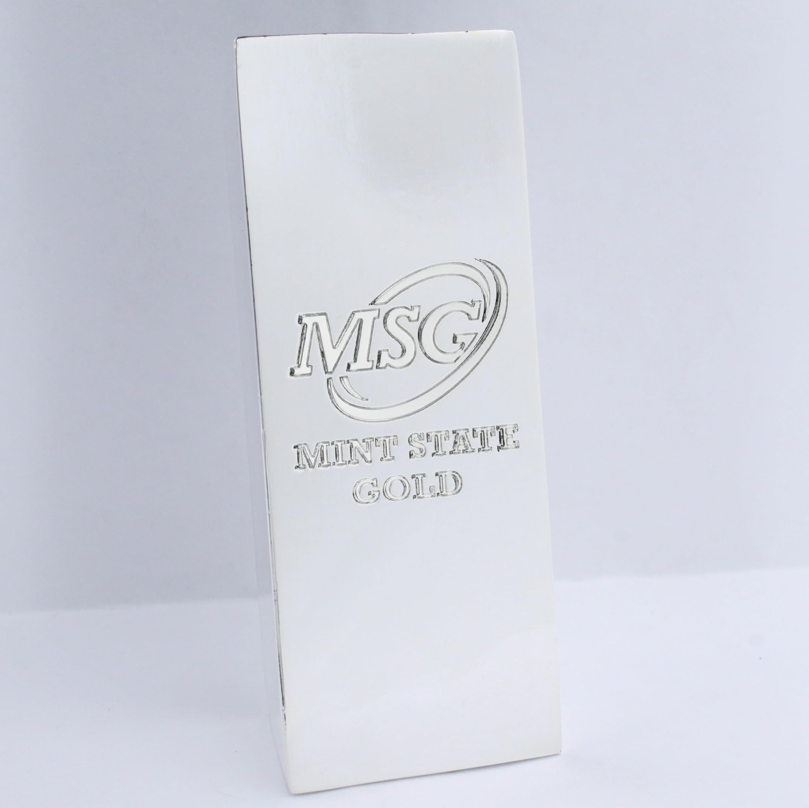 Mint State Gold 1 Lb Silver Plated Bar Trapezoid Ingot .999 –